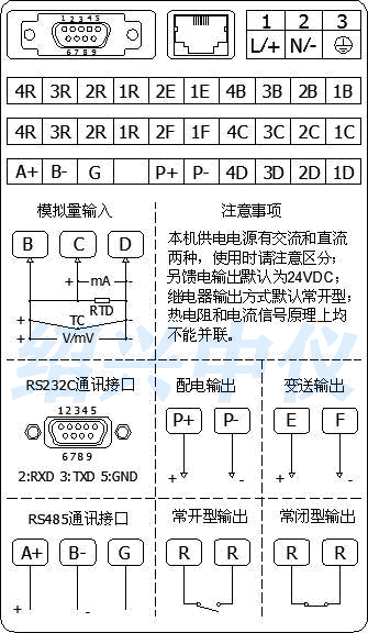 無紙記錄儀接線方法和接線圖