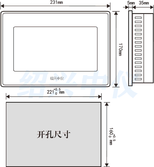 十通道無紙記錄儀安裝圖 十通道無紙記錄儀安裝圖