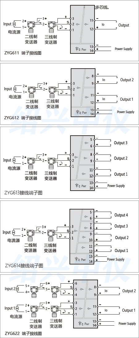 模擬量信號(hào)隔離器接線說(shuō)明圖